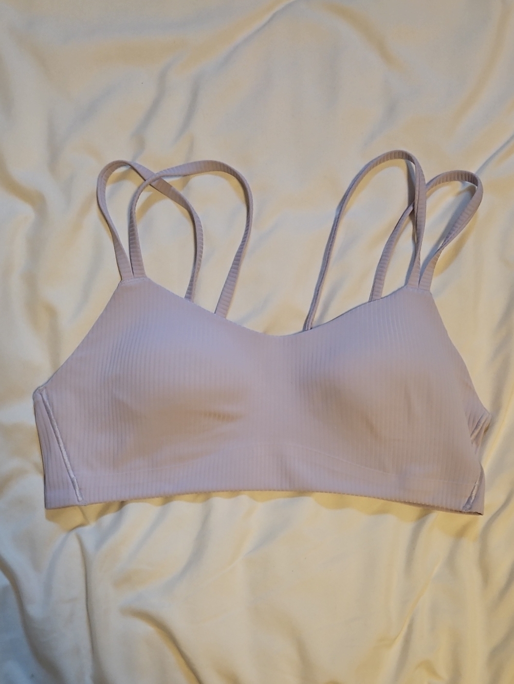 lululemon athletica Light Lavender Ribbed Double-Strap Bralette